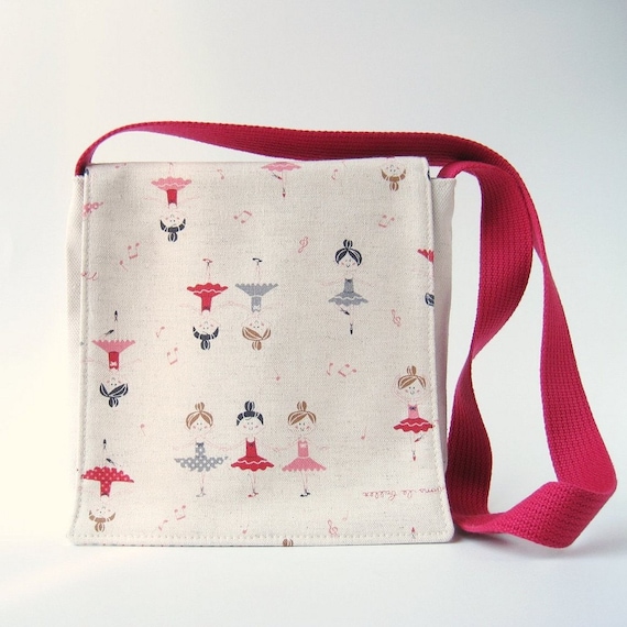 Toddler Messenger Bag - Ballerina Grey, Red, Raspberry