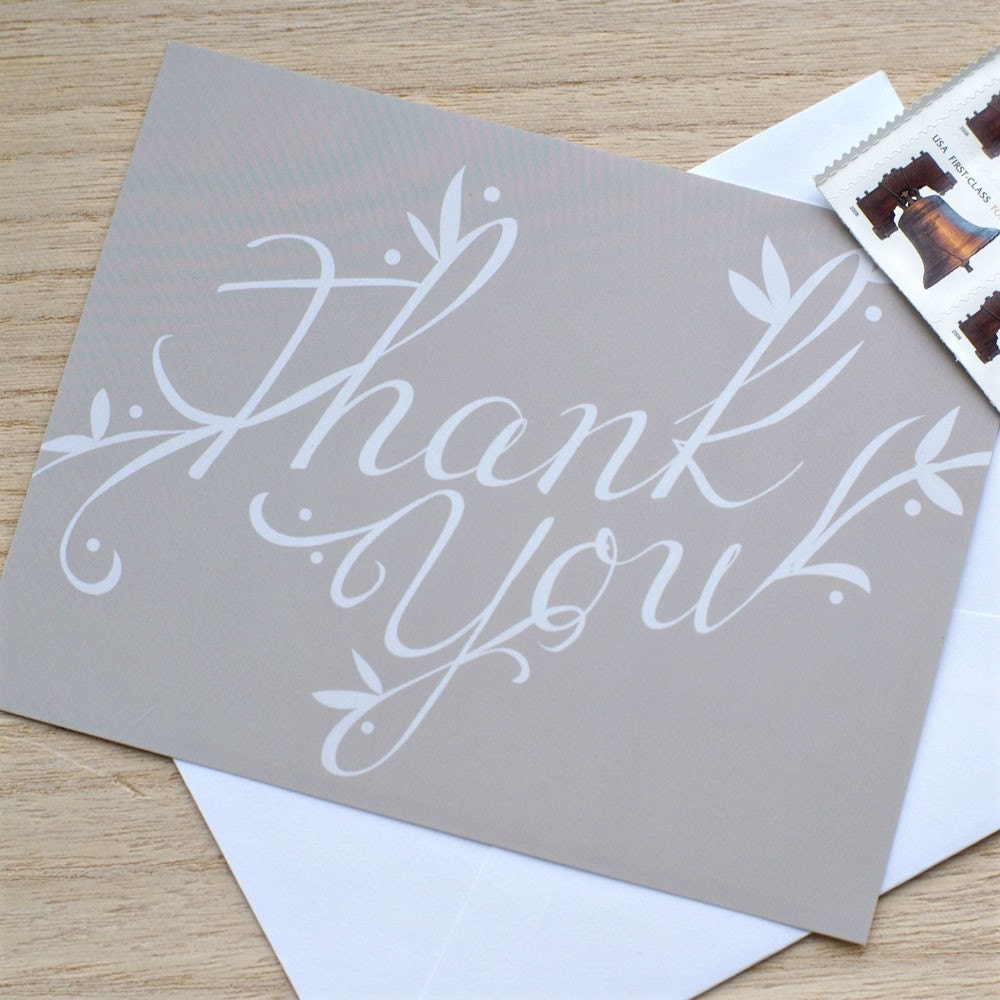 Individual "Thank You" Note Card & Envelope