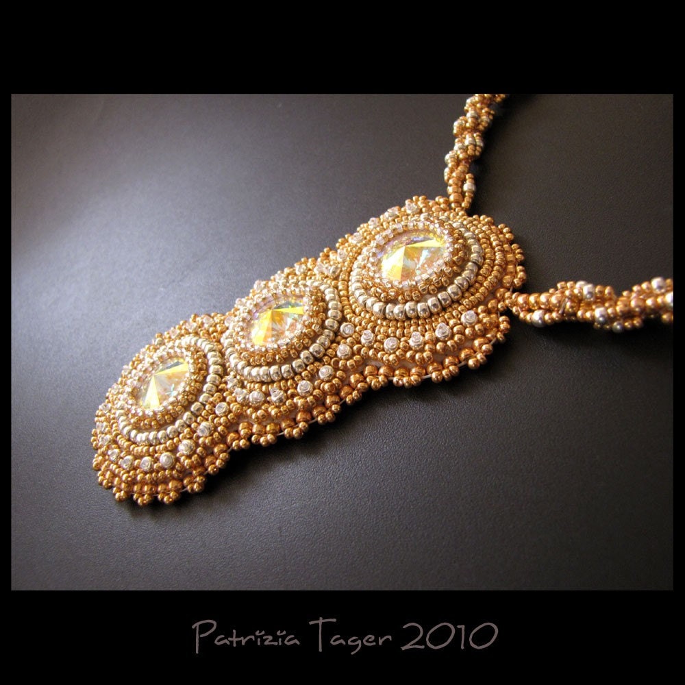 Golden Galaxy - OOAK Necklace