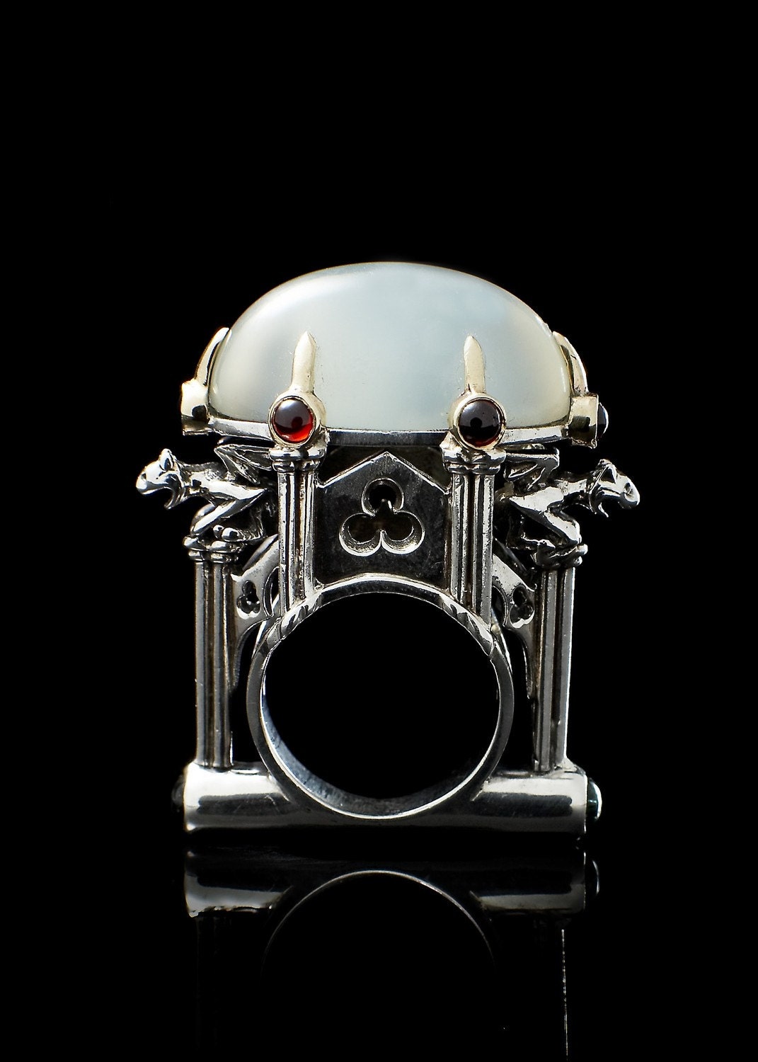 Cathedral Ring with Moonstone
