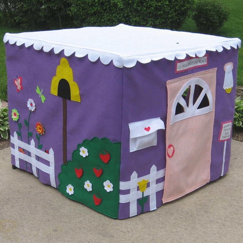 Card Table Playhouse, Lavender Lane Cottage, Personalized, Custom Order