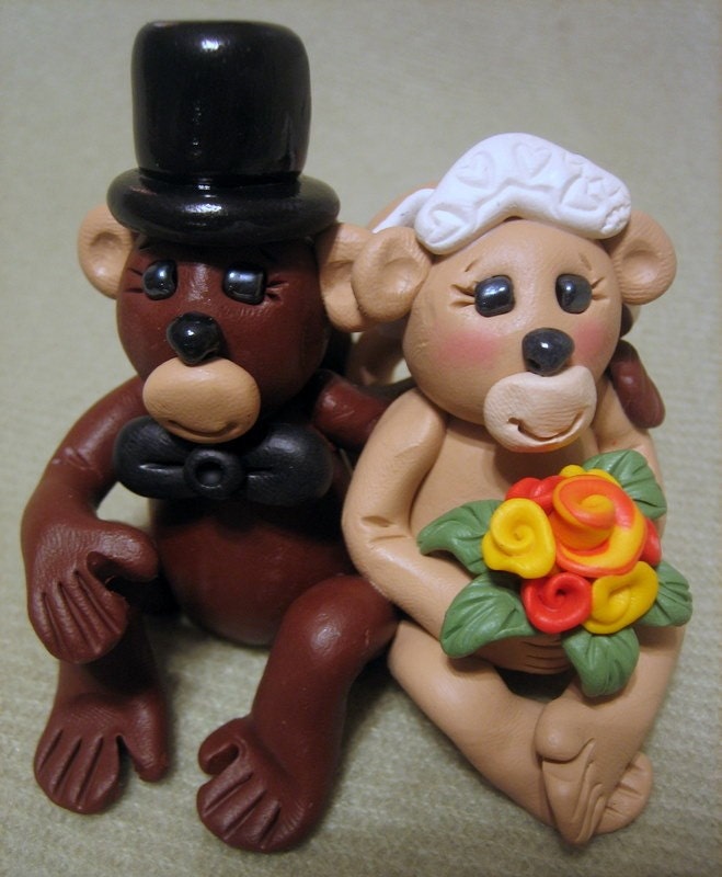 Monkey Wedding Cake Topper