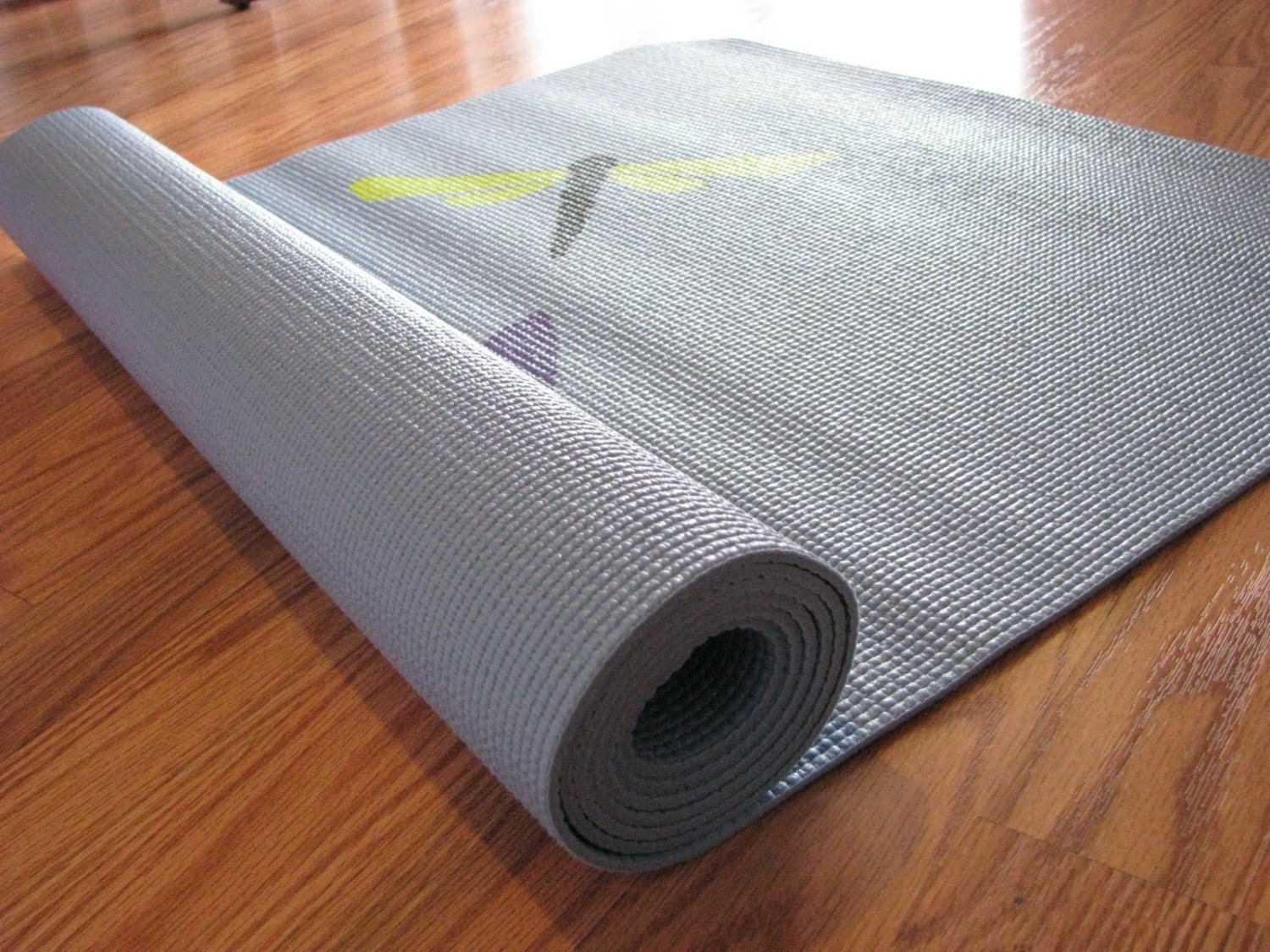 Hand Painted Dragonfly Yoga Mat