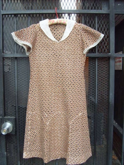1930s day dress. and CREAM 1930#39;s day dress