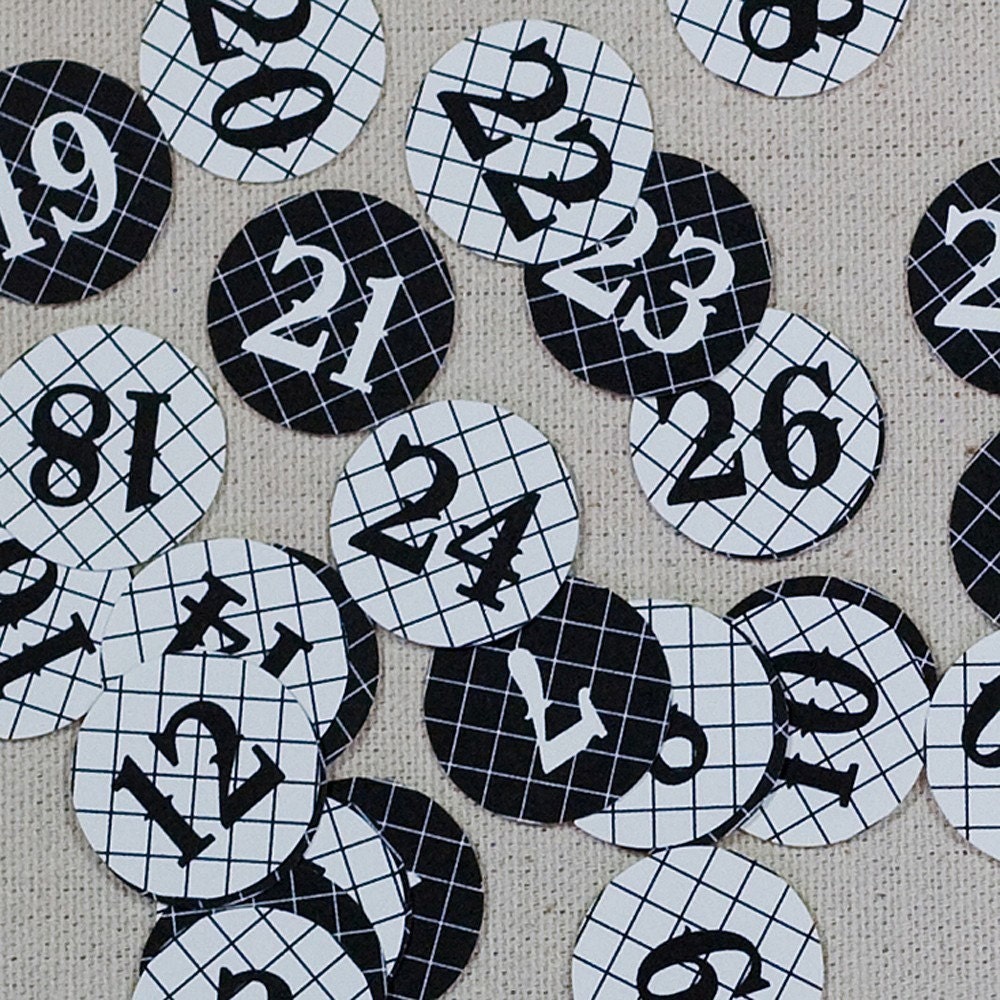 Tiny Number Tags Black