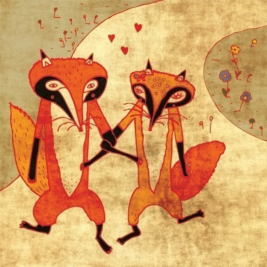 foxes in love