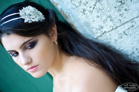 Amelia Dramatic Bridal Crystal Flower by DreamcatcherStudio