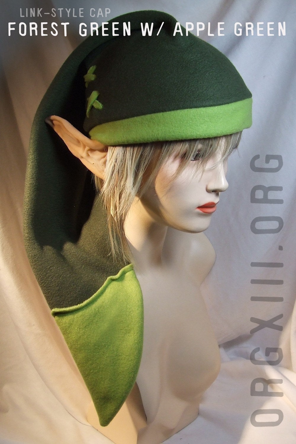 Legend of Zelda - Link cosplay cap in Kokiri green ( forest/apple ) - hats by orgXIIIorg