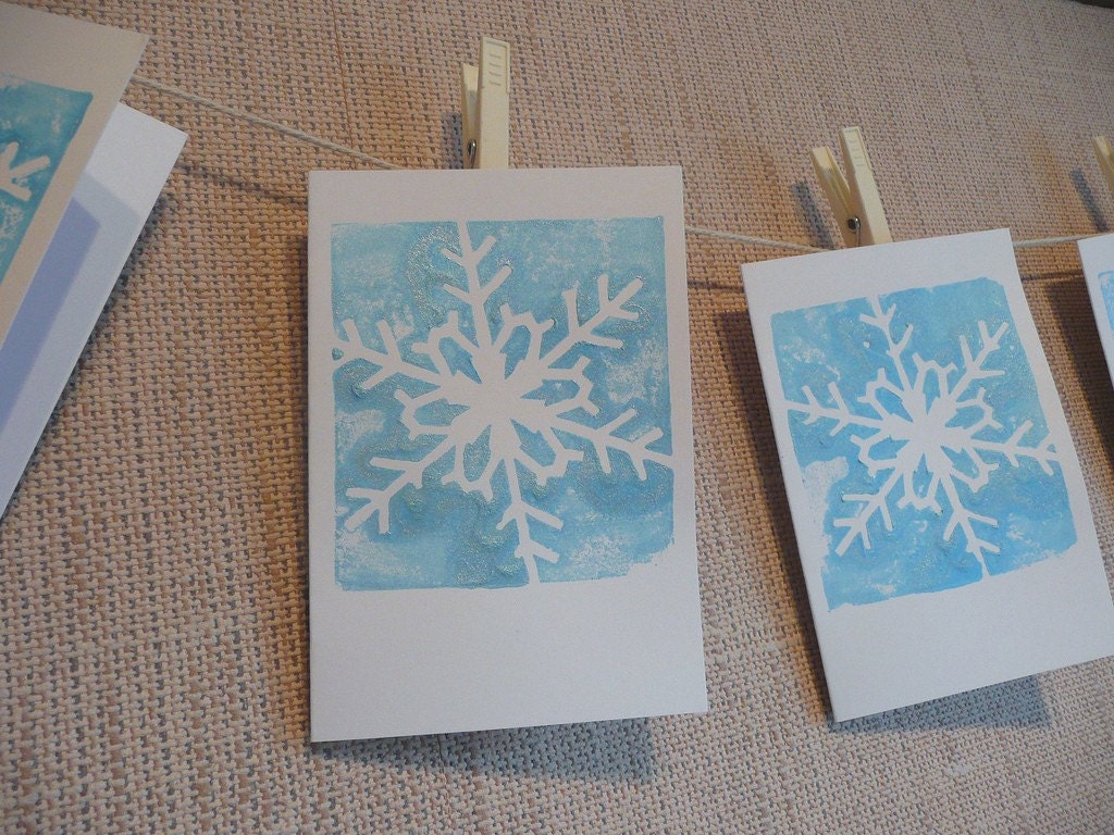 Snowflake Lino Print 