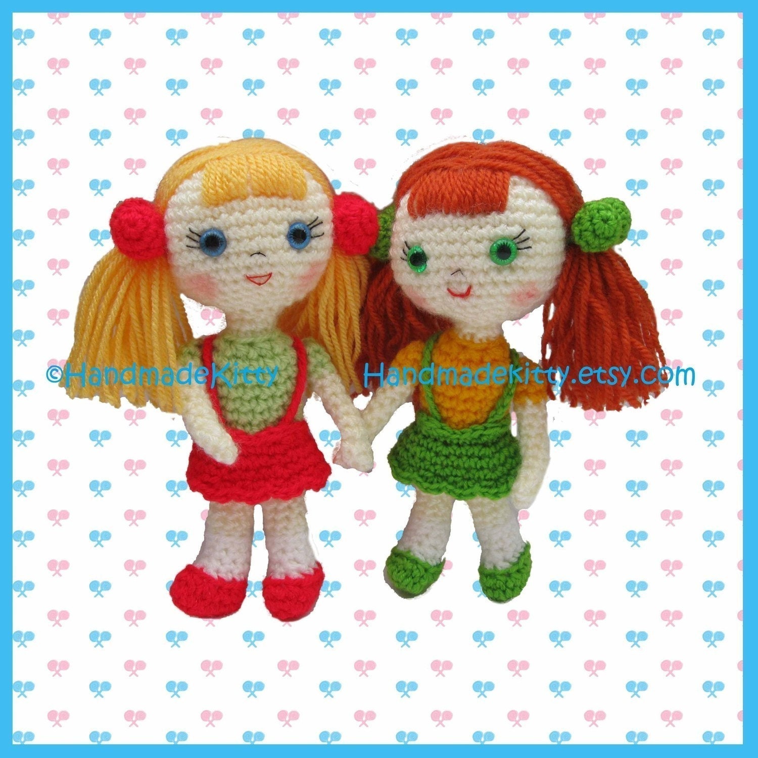 Candy Girls Amigurumi PDF Crochet Pattern by HandmadeKitty