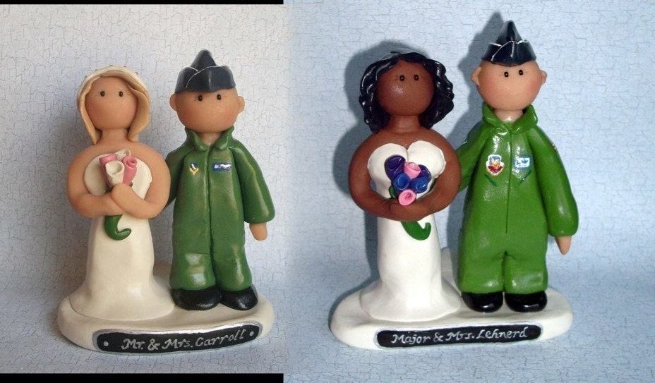 Air Force Flight Suit Wedding Cake Topper