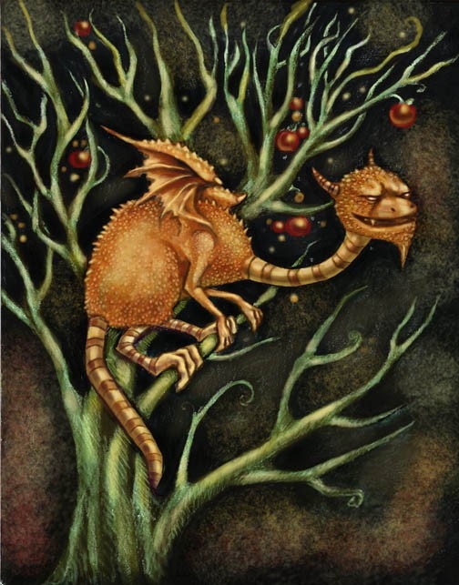Chicken Dragon Fantasy Art Print