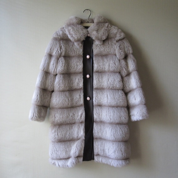 vintage Long Faux Fur Coat