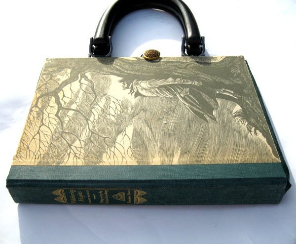 wuthering heights book. Wuthering Heights Book Purse Handbag- Green and Grey. From spoonfulofchocolate