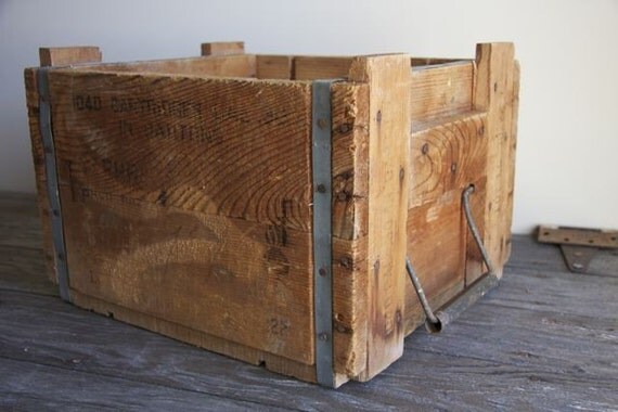 old wooden ammo crate
