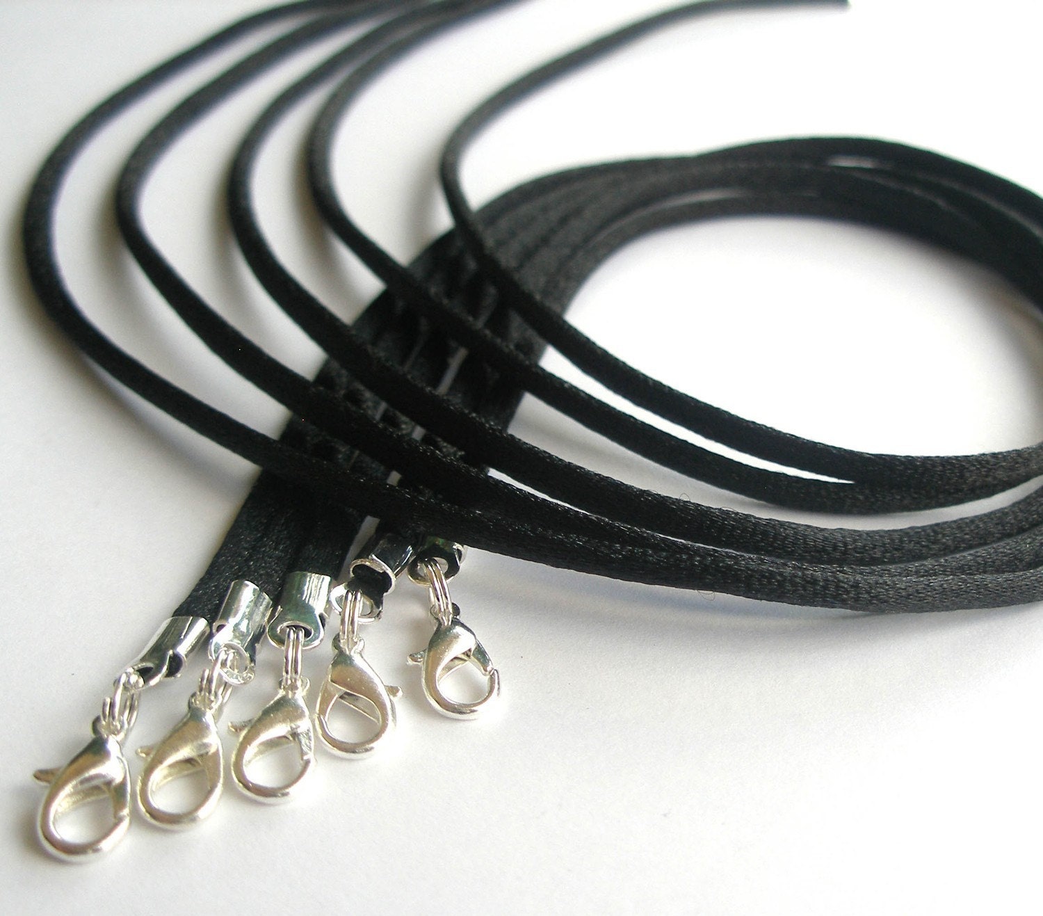 20 - Thick Rattail Necklace Cords - Any length - 8 Colors - For Lg Pendants, Pandora Beads or Lg Bails - Handmade in USA
