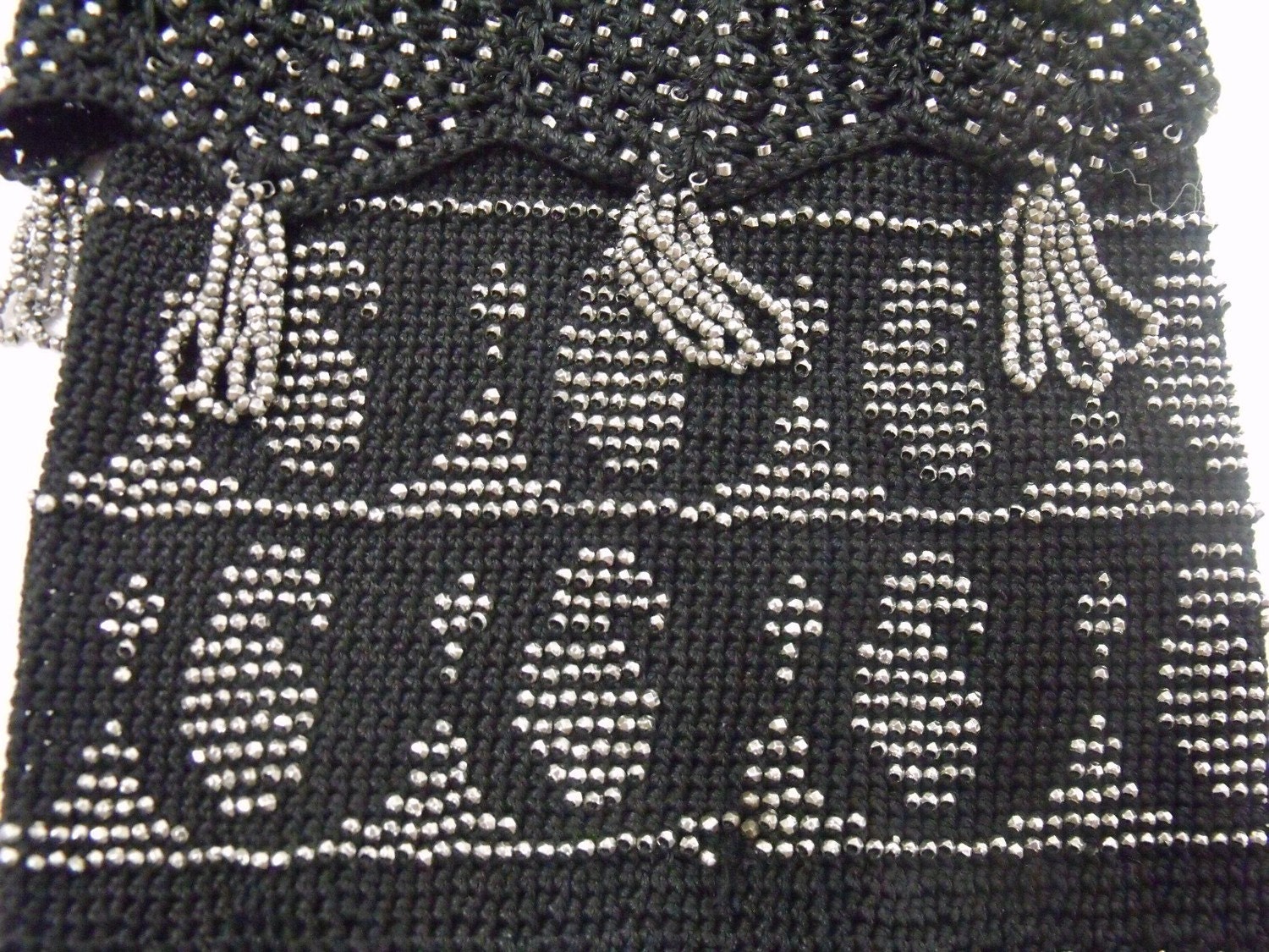 Vintage Bead Crocheted Purse