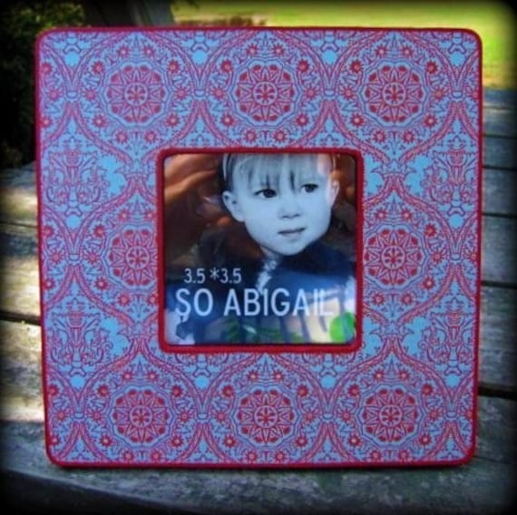 Bliss, Red and Blue Ornate Picture Frame