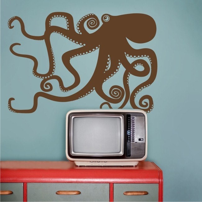 friendly octopus vinyl wall decal