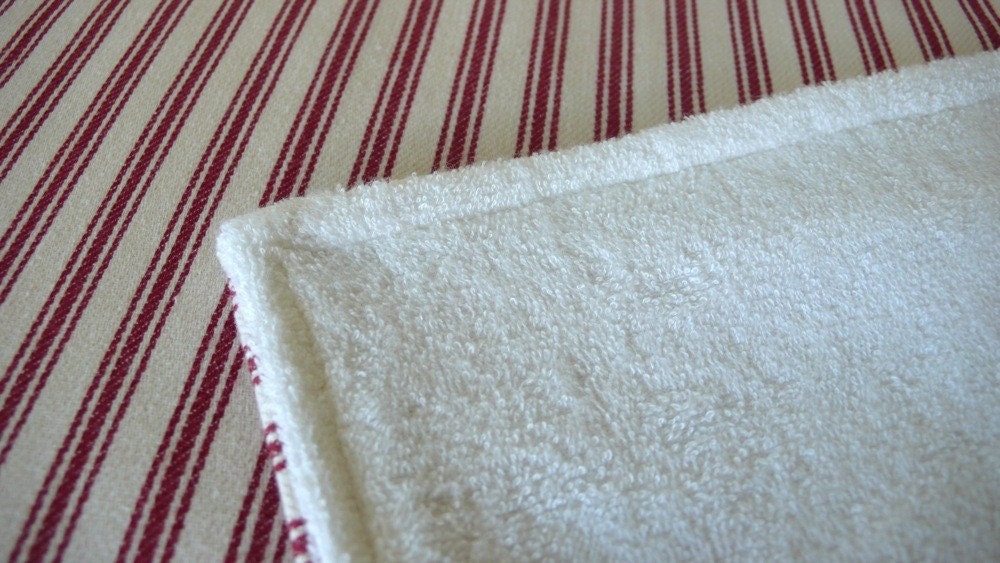 Red stripe change mat/burp cloth