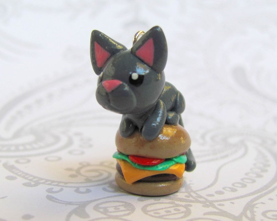 Cheeseburger Lol-Cat Charm