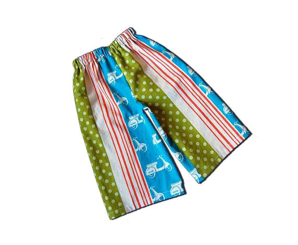 ANKLE BITERS - Cool Vespa Scooters - Turquoise Lounge Pants for Baby or Toddler or Big Kid - Boy or Girl