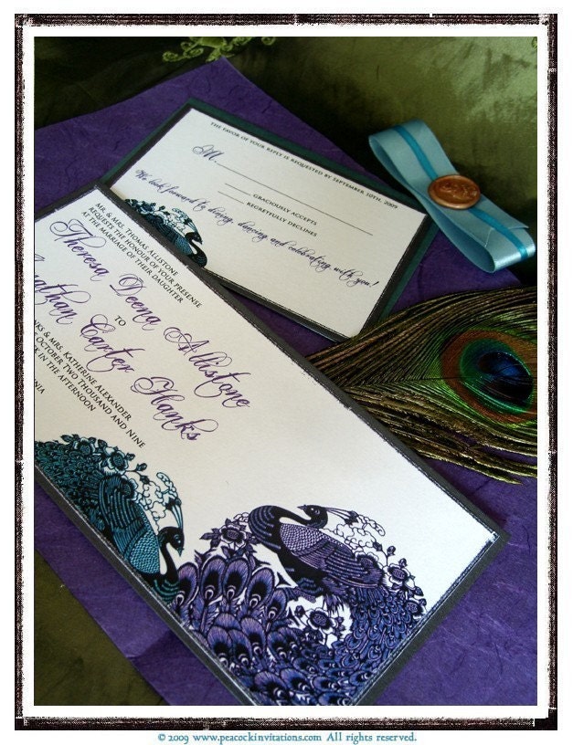 purple and teal wedding