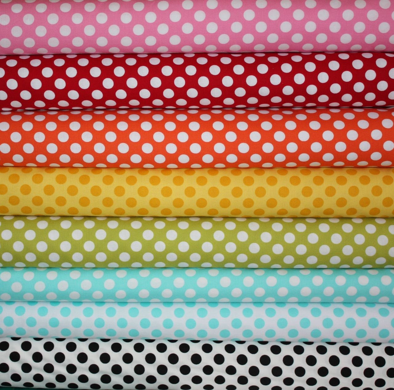 Everyone's Favorite Ta Dots Fabric by Michael Miller- 1/2 Yard Bundle, 8 total
