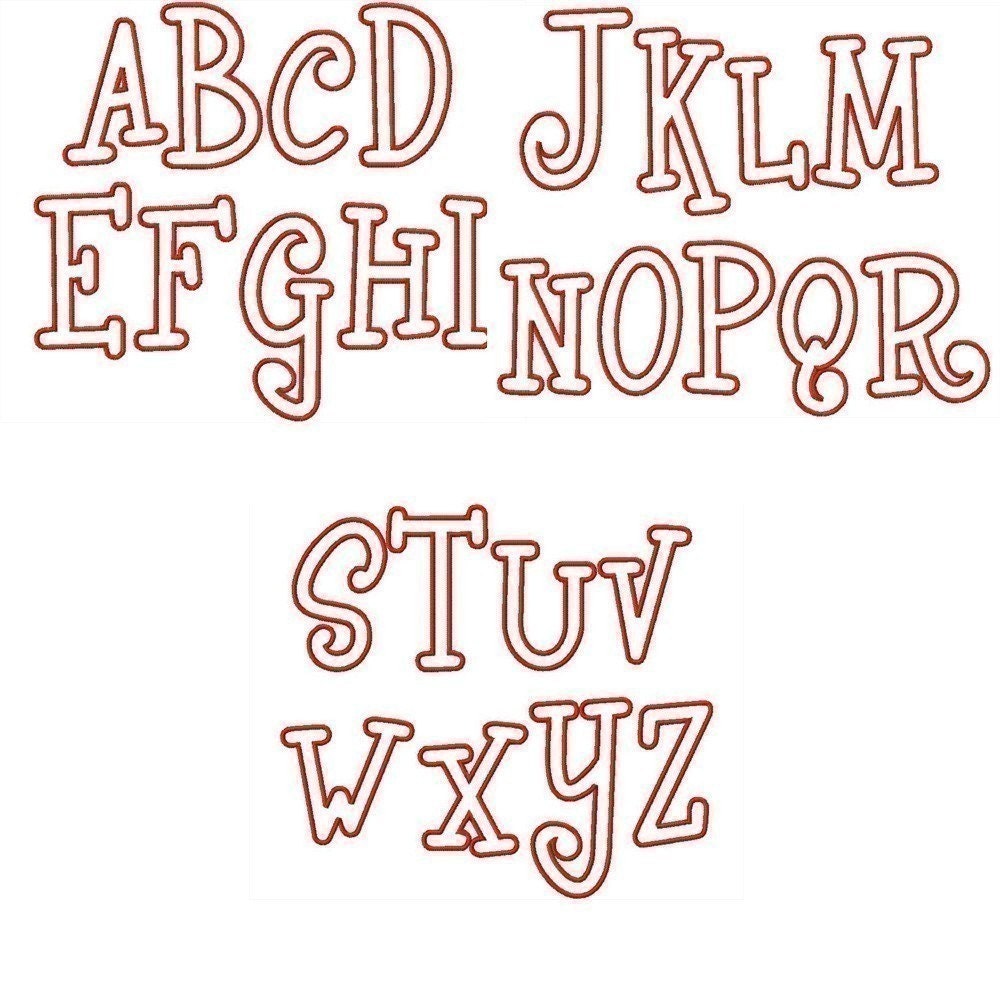 Machine Embroidery Designs Applique Alphabet Monogram 028 BUY 2 GET 1 FREE