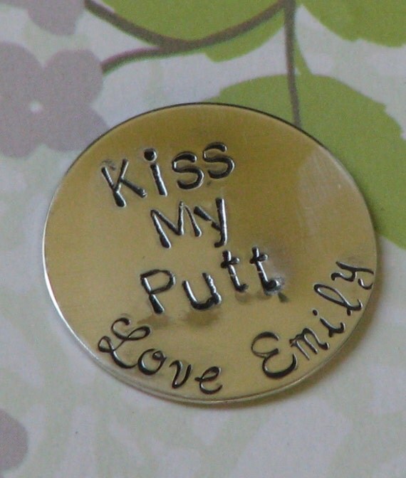 GOLF BALL MARKER, Sterling silver and personalized for you