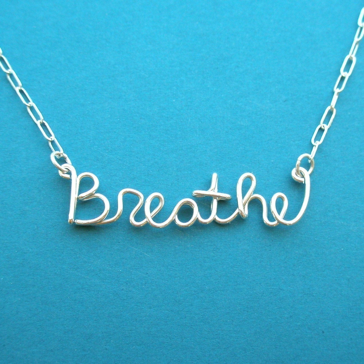Breathe Necklace - all sterling silver - Cystic Fibrosis Foundation donation