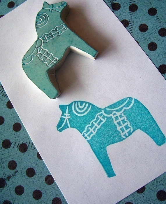 Tiny Ingemar Swedish Horse Rubber Stamp