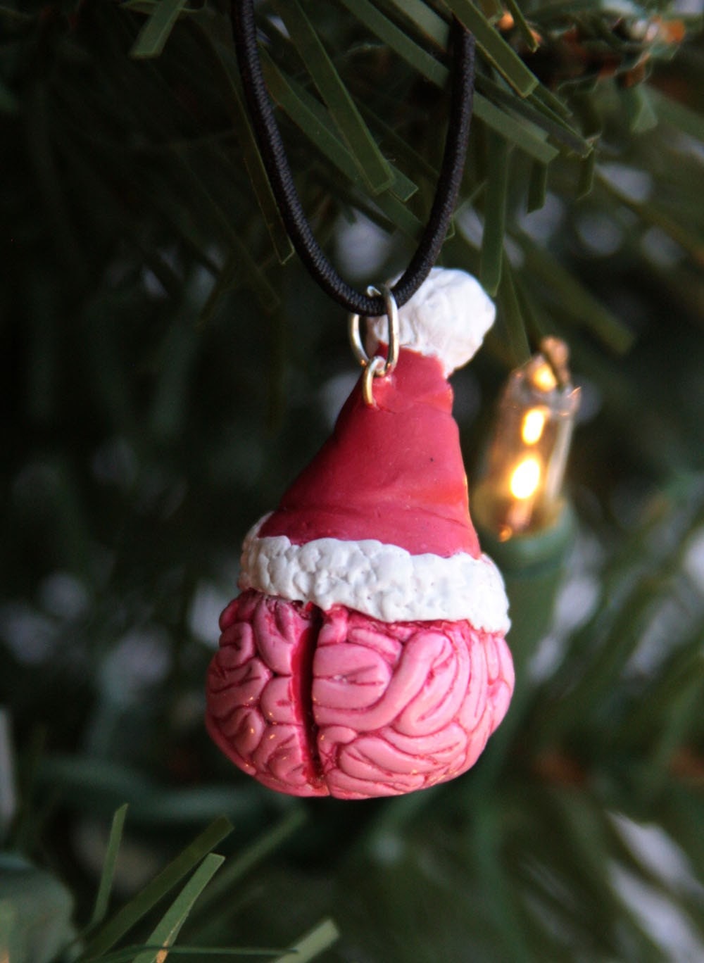 Santa's Brain Christmas Ornament