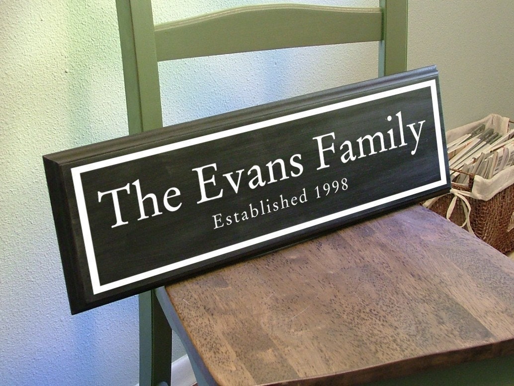 The Traditionalist - Custom Personalized Family Name Wood Sign