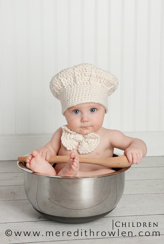 The Little Chef - Newborn to 12 mos Photography Prop Hat
