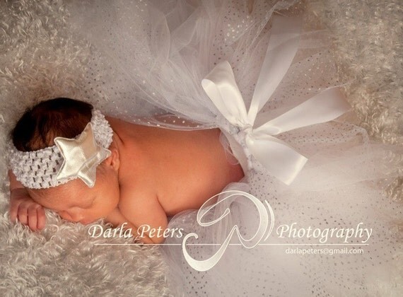 Heavenly Angel Tutu Only, Infant size up to 2 years, Baby Portraits, Photo Prop, newborn Valentines Day Gift