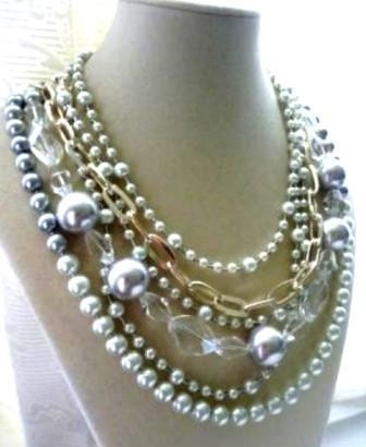 Velouria - crystal, pearl, and silver necklace - holiday sale
