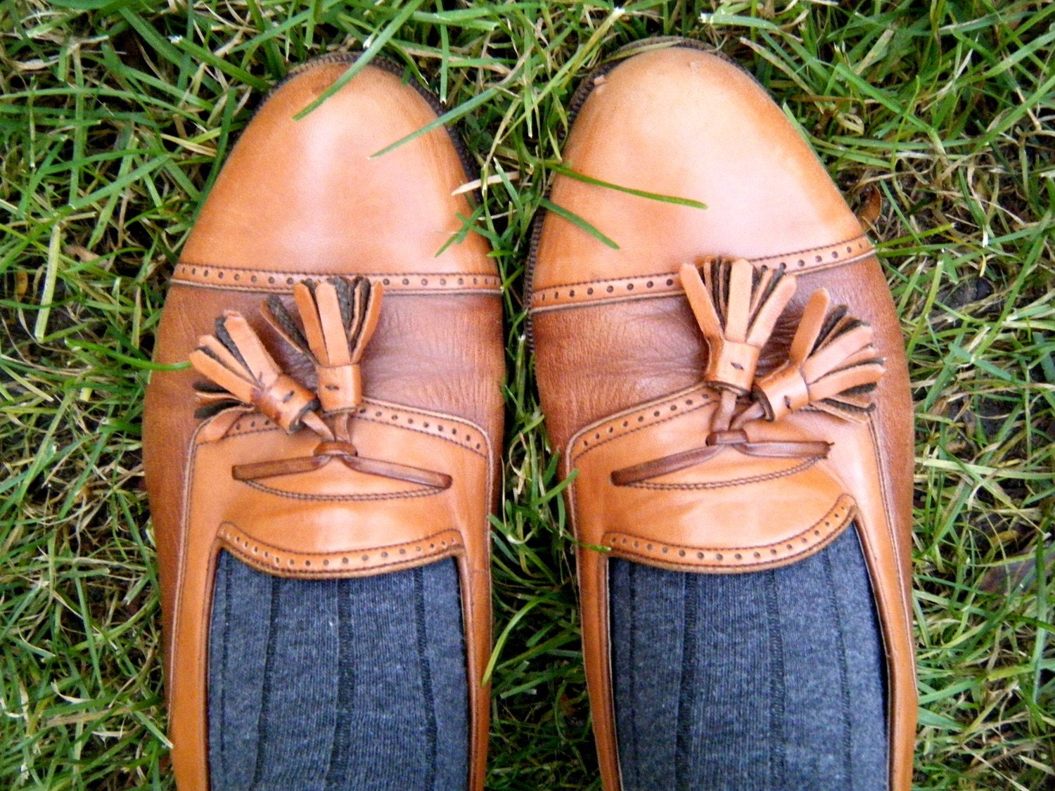 Leather vinatge dress shoes- Handmade in Italy.