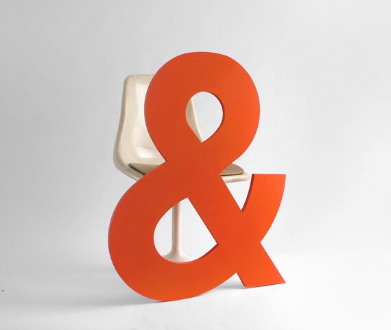 Large Wooden Ampersand