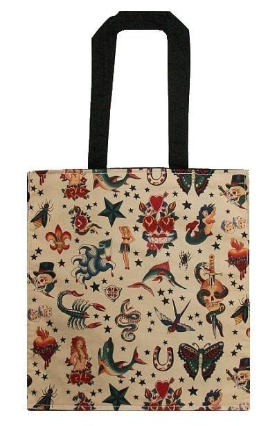 Sailor Jerry TATTOO Purse Tote BAG Carry-All RETRO. From deluxejunque