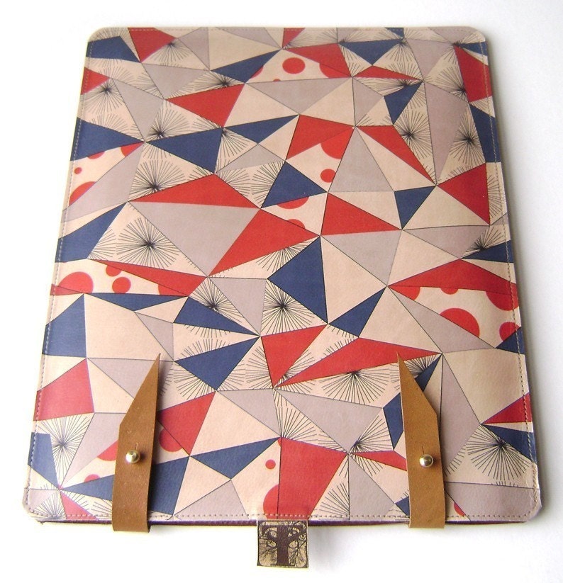 Leather iPad / kindle dx case - Scandinavian style