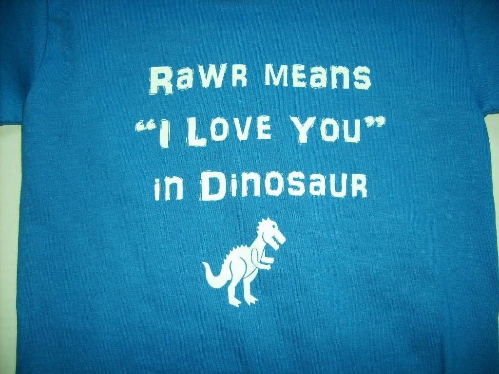 NEW  Rawr Means I Love You in Dinosaur T Shirt Available in Infant or Toddler Sizes 12M,18M, 2T,3T or 4T  t shirt tshirt Many Colors Available