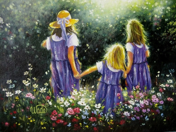 Forever Friends Deluxe Canvas Giclee print three sisters