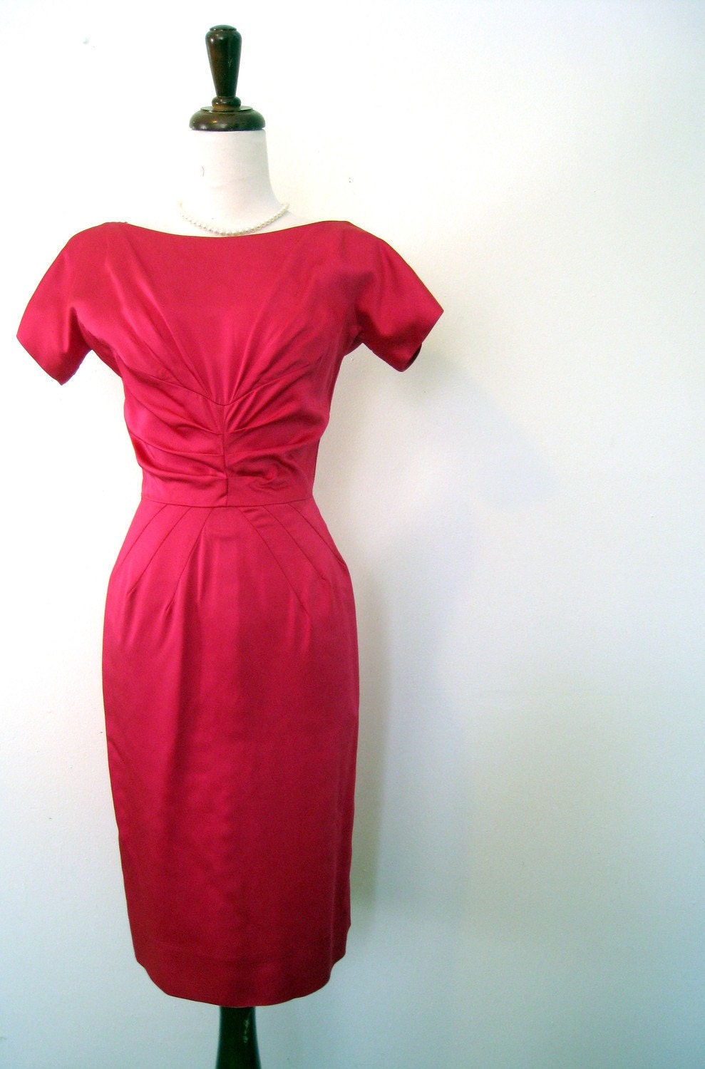vintage 50's La Vie en Rose Valentine's Wiggle Dress