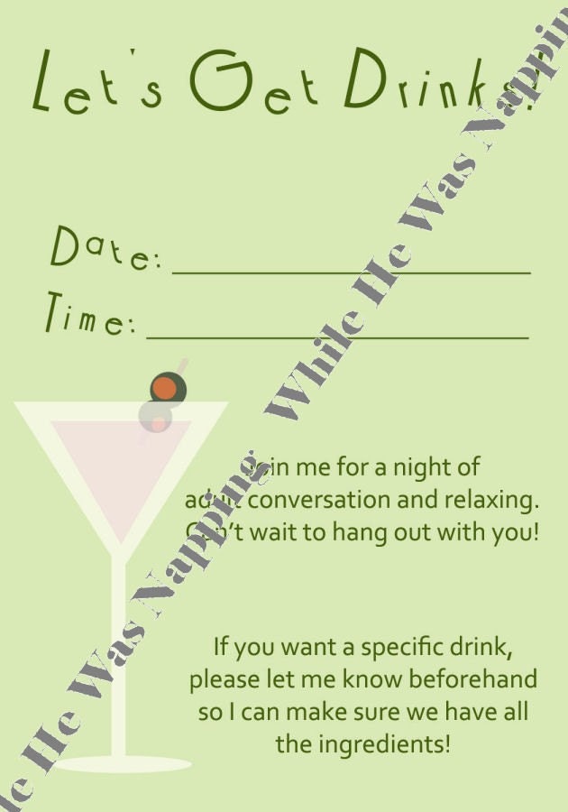 Let's Get Drinks Date Kit