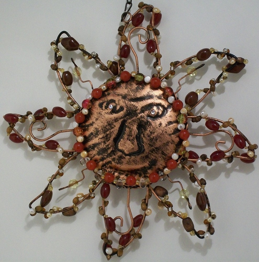 Celestial Sun Of Ruby Wall or Window Hanging