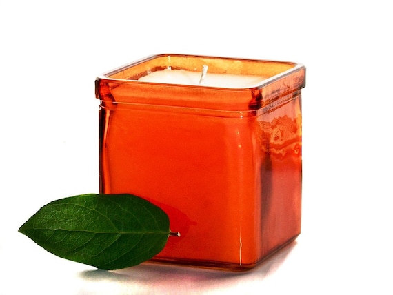 Sunrise Orange Soy Candle in Recycled Glass Container