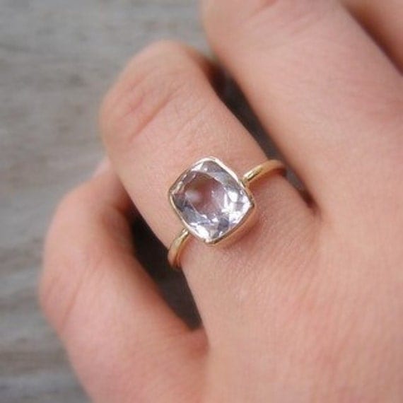 Ballerina Ring, 14k Gold and Morganite , Made to Order in Your Size