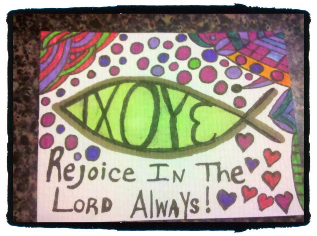 Rejoice In the Lord Always Art ACEO Free Shipping