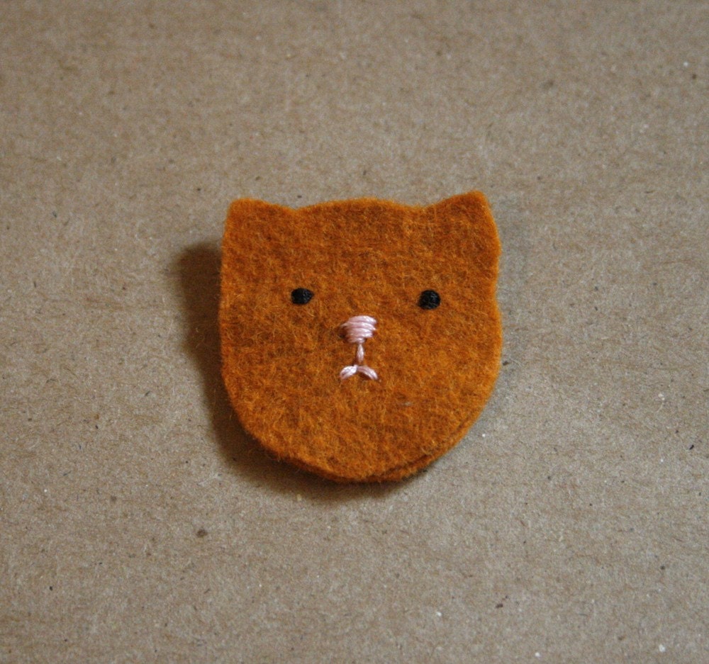 orange kitten cat brooch